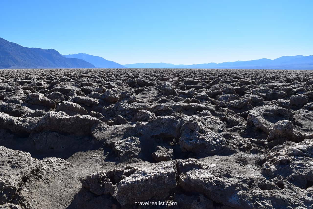 Devil's Golf Course in Death Valley National Park, California, US