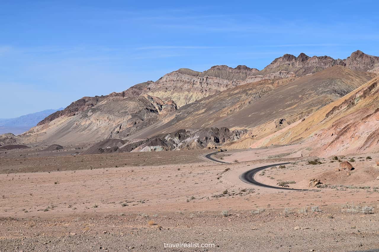 Artist Point Scenic Drive in Death Valley National Park, California, US, the third best road trip destination in the Southwest