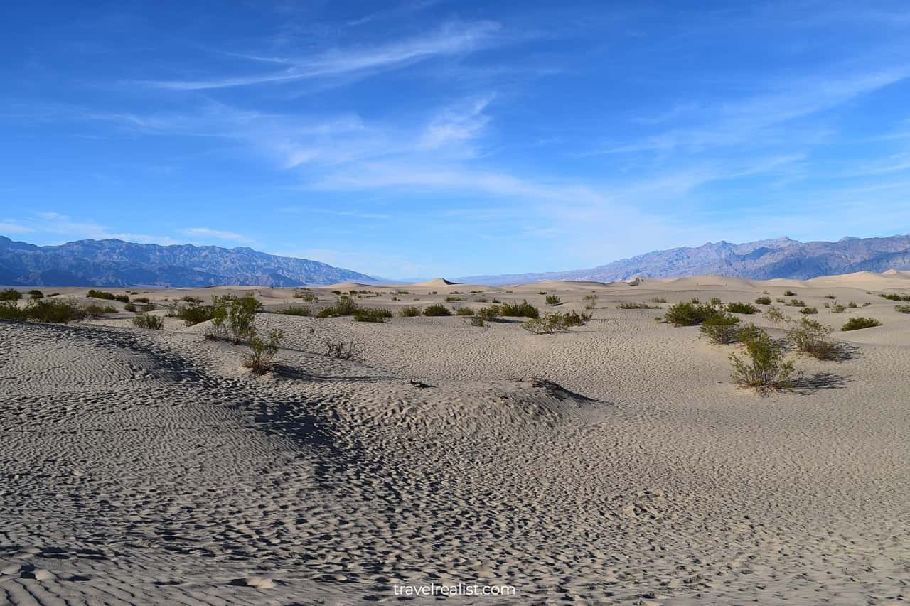 Mesquite Flats Sand Dunes in Death Valley National Park, California, US