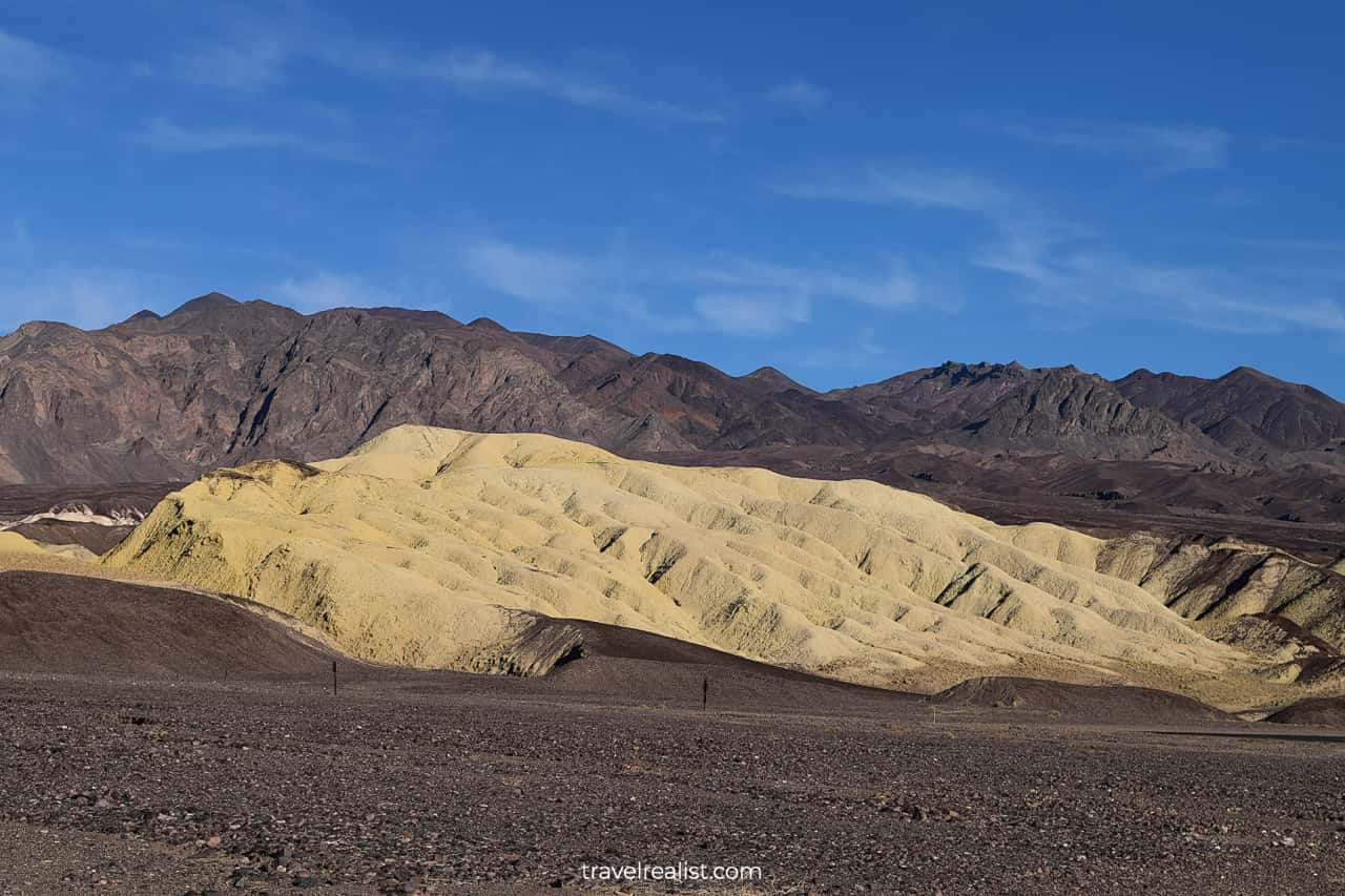 Mustard Canyon near Harmony Borax Works in Death Valley National Park, California, US