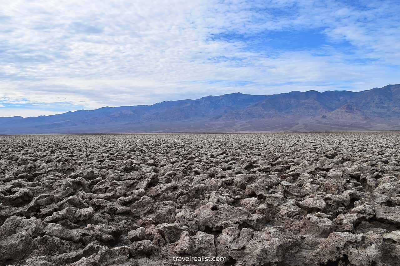 Devil's Golf Course in Death Valley National Park, California, US