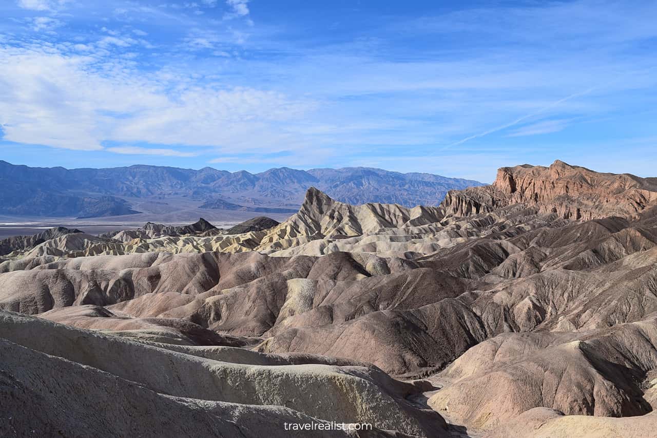 Zabriskie Point views similar to Artists Palette in Death Valley National Park, California, US