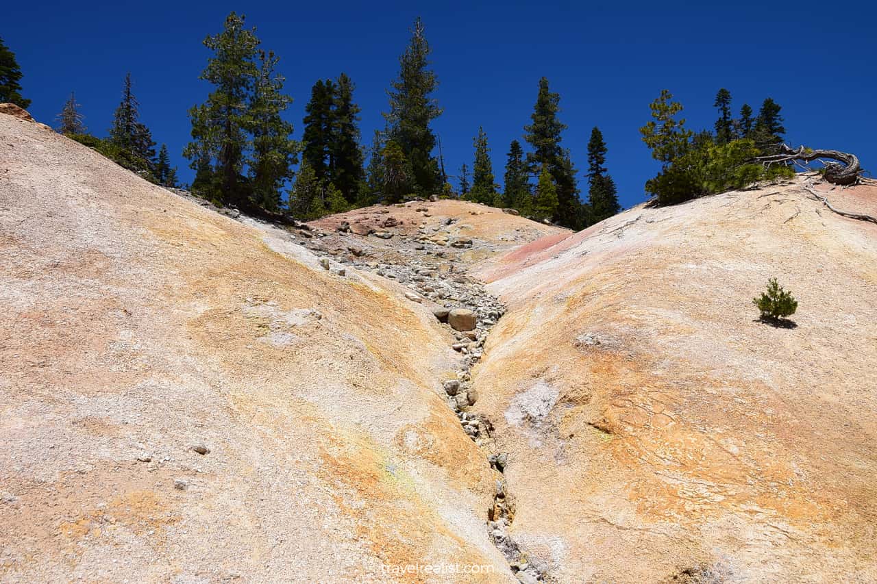 Formations at Sulphur Works in Lassen Volcanic National Park, California, US
