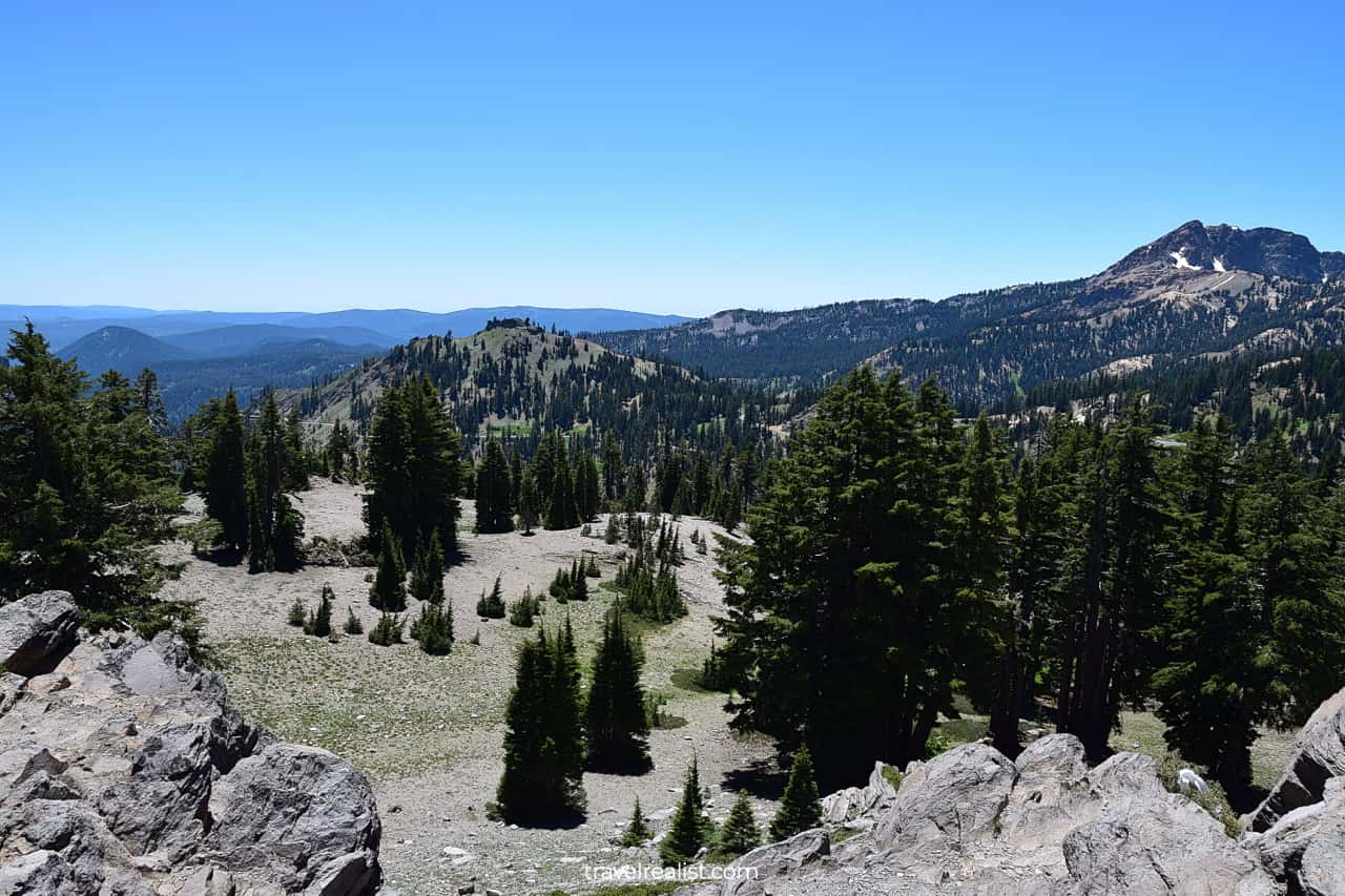 Bumpass Mountain views in Lassen Volcanic National Park, California, US