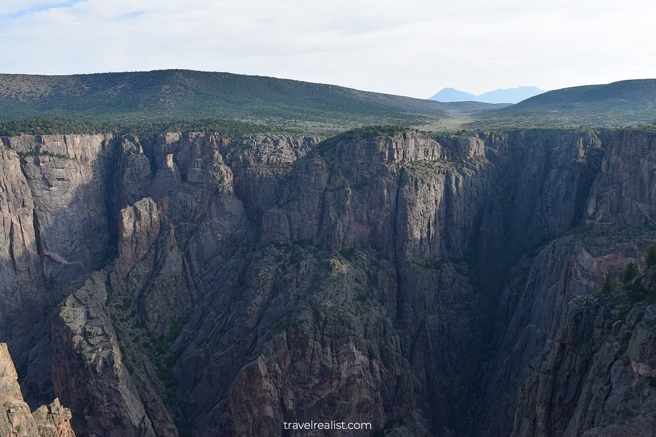 Views from Rock Point in Black Canyon of the Gunnison, Colorado, US