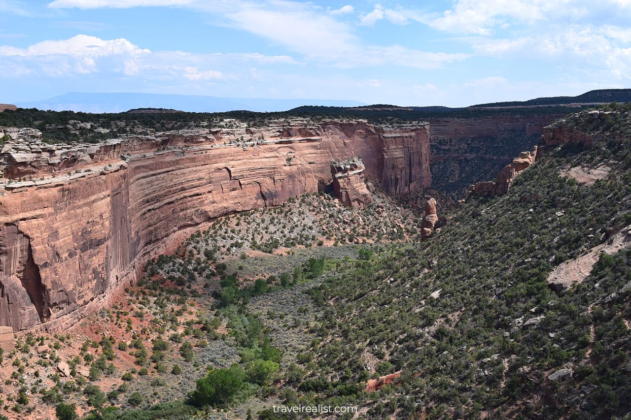 Fallen Rock from distance in Colorado National Monument, US