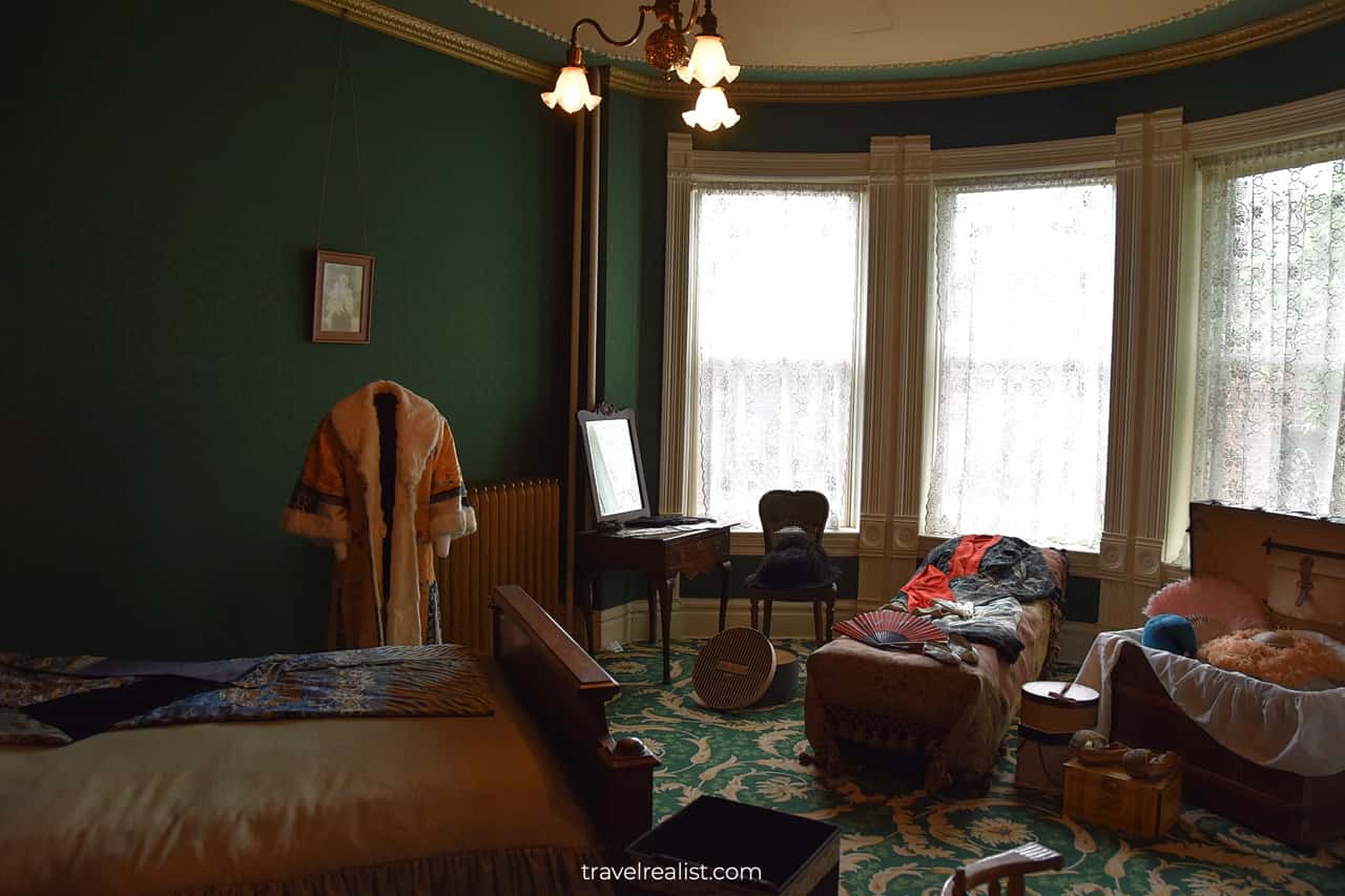 Victorian era clothing and furniture at Molly Brown House Museum in Denver, Colorado, US