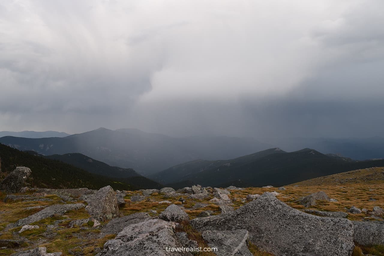 Mount Evans Summit on Mount Evans Scenic Byway in Colorado, US