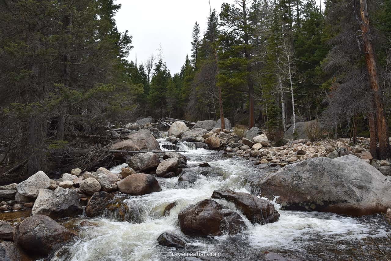 North St Vrain Creek in Rocky Mountain National Park, Colorado, US