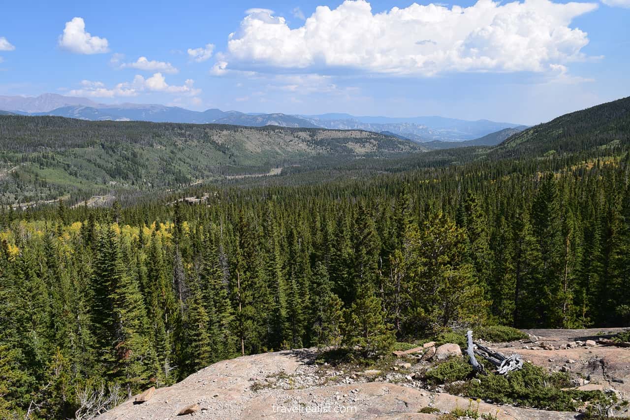 Bear Lake corridor views in Rocky Mountain National Park, Colorado, US