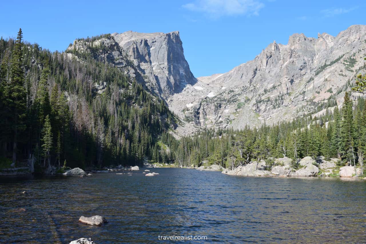 Dream lake in Rocky Mountain National Park, Colorado, US, the best place to visit in Colorado