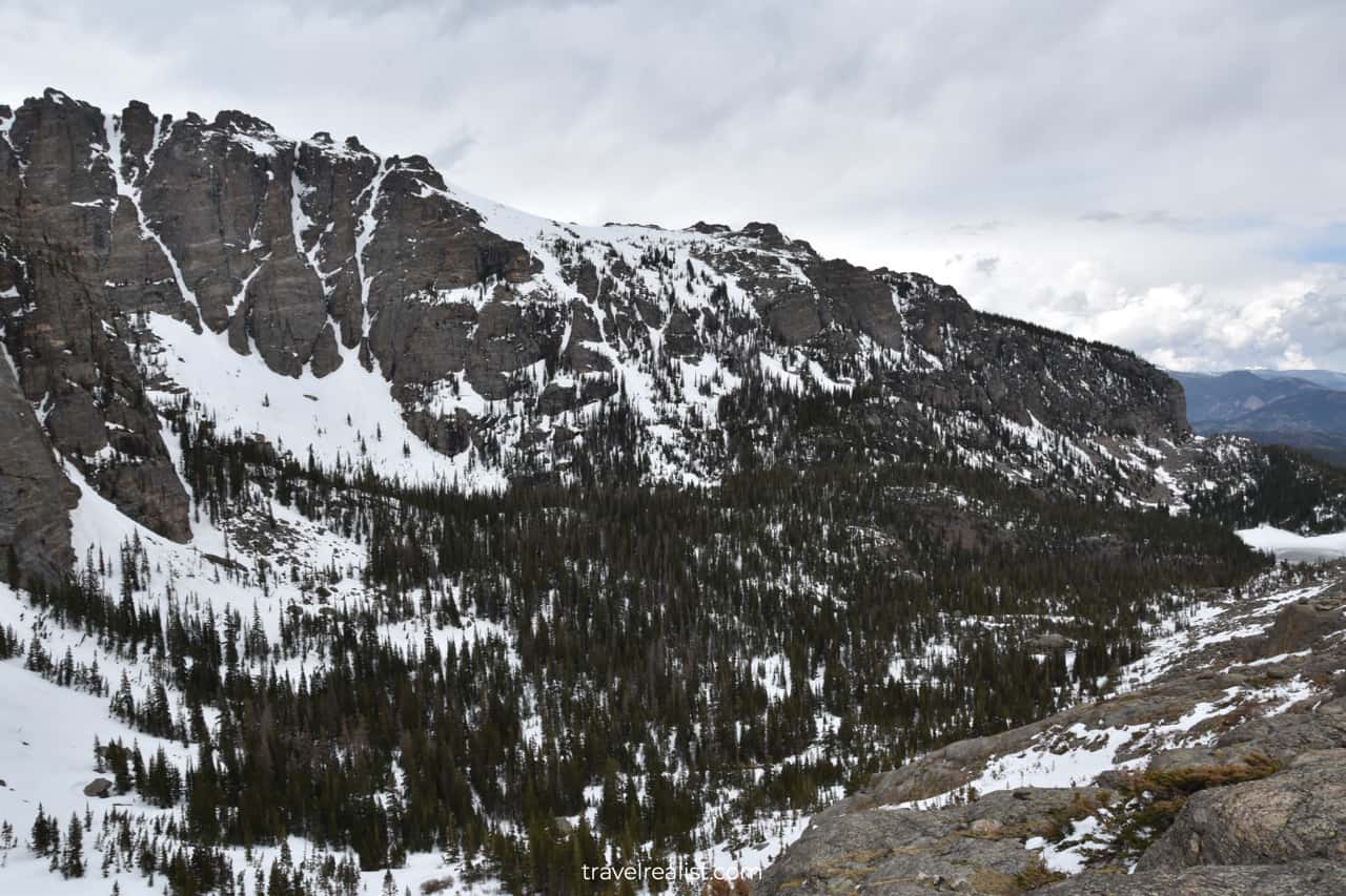 Changing weather at Glacier Gorge in Rocky Mountain National Park, Colorado, US