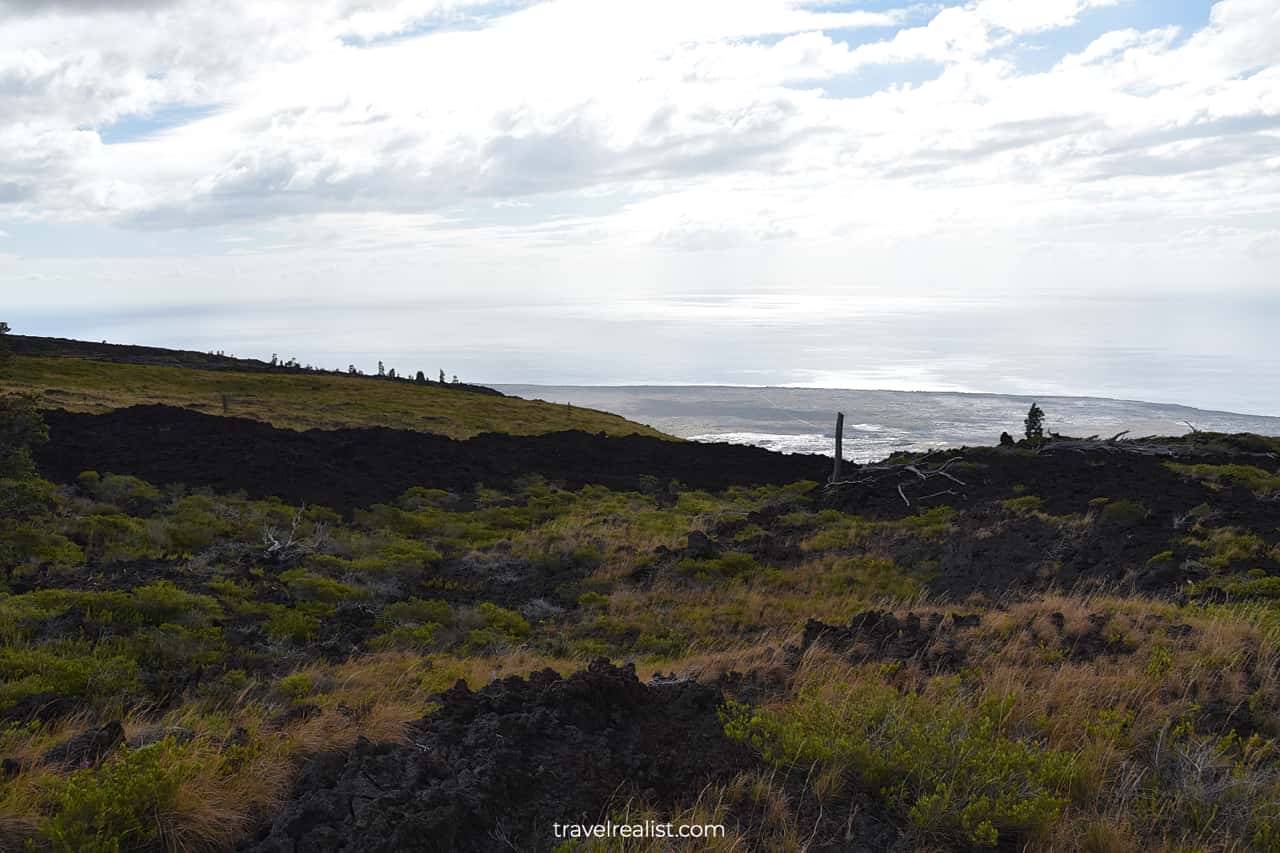 Kealakomo in Hawaii Volcanoes National Park on Big Island in Hawaii, US