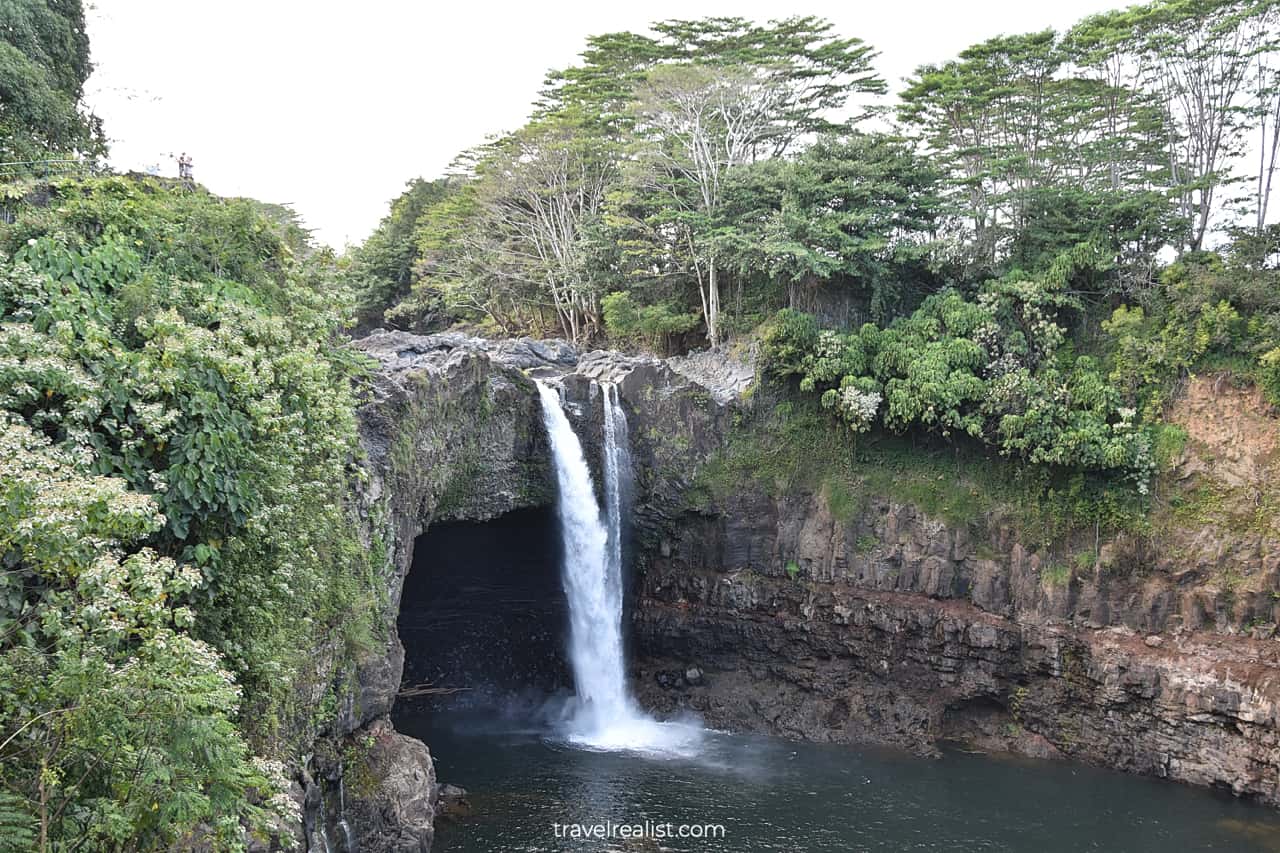 Rainbow Falls near Hilo on Big Island in Hawaii, US