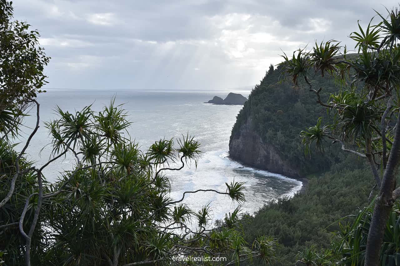 Polulu Valley Lookout near Kailua-Kona on Big Island in Hawaii, US