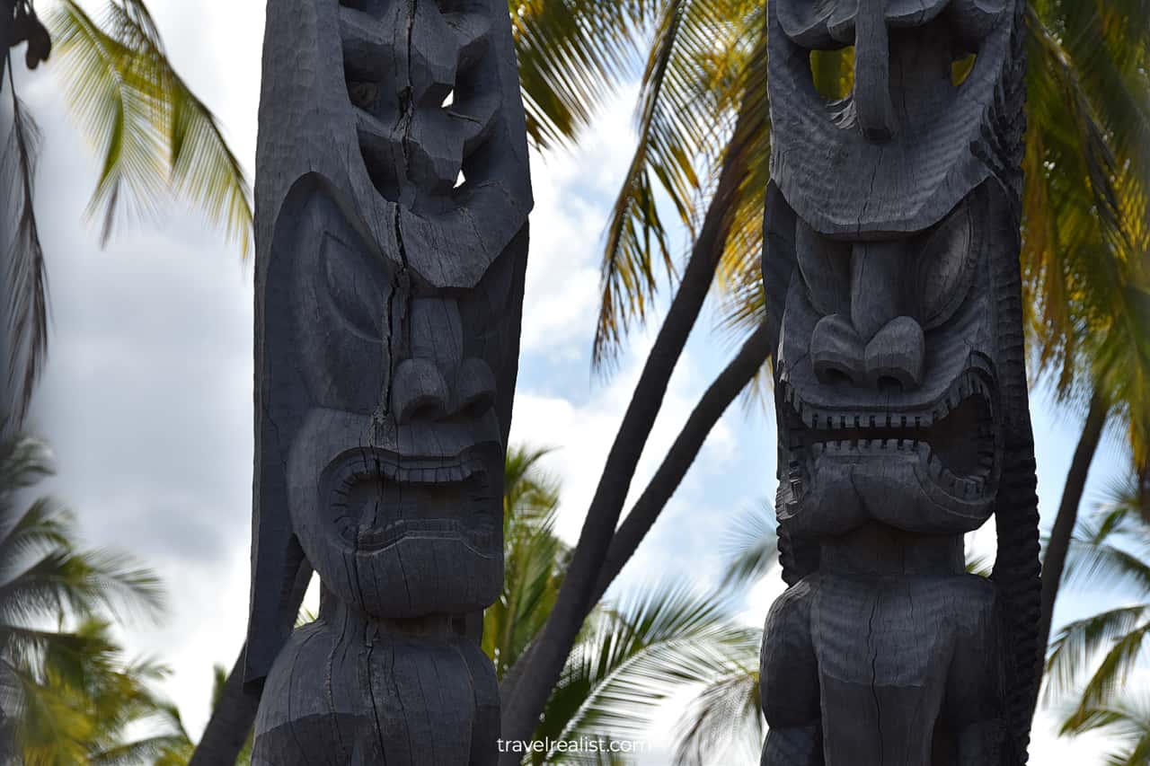 Pu'uhonua O Hōnaunau National Historical Park near Kailua-Kona on Big Island in Hawaii, US