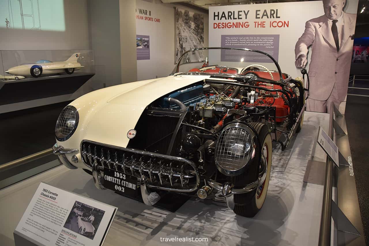 Corvette's older model in National Corvette Museum, Bowling Green, Kentucky, US