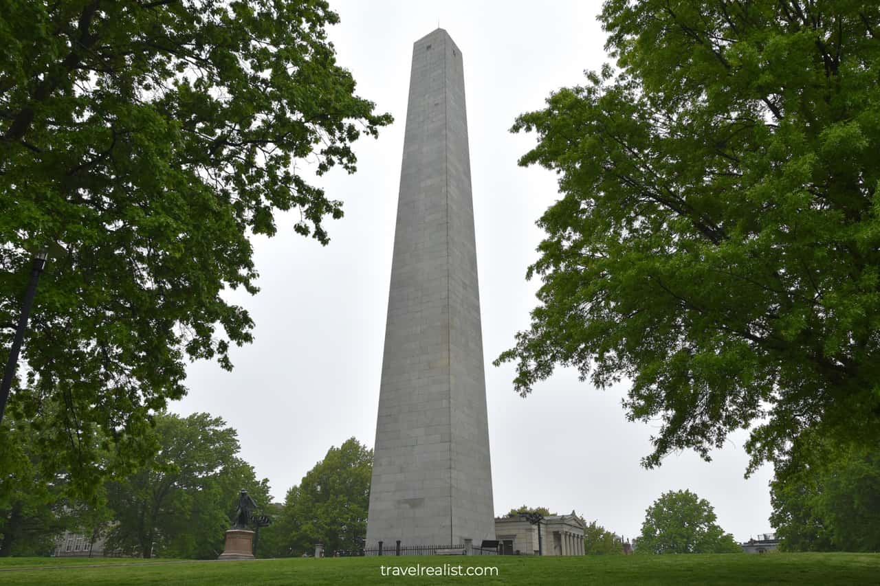 Bunker Hill Monument in Boston, Massachusetts, US