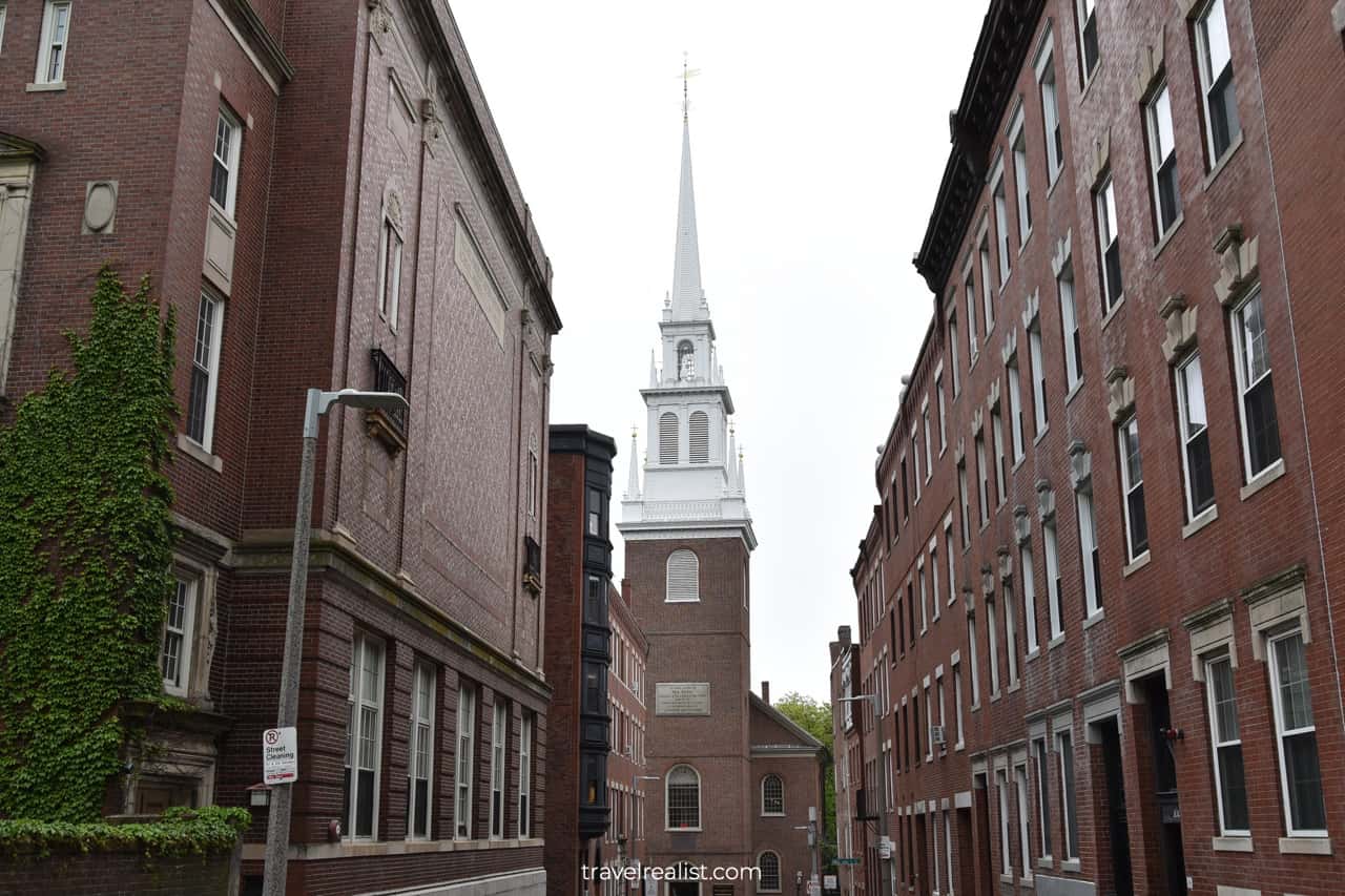 Old North Church on Freedom Trail in Boston, Massachusetts, US