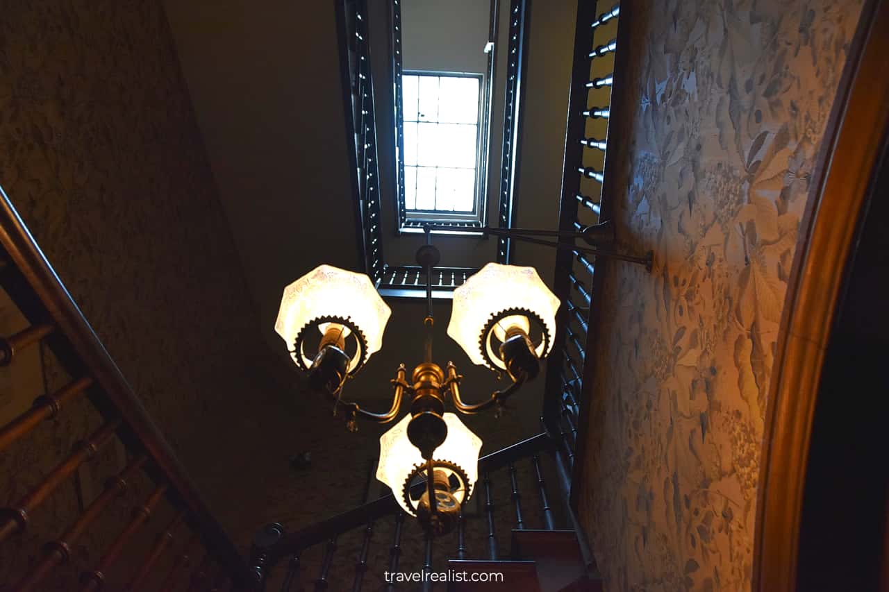 Second staircase in Gibson House Museum, Boston, Massachusetts, US