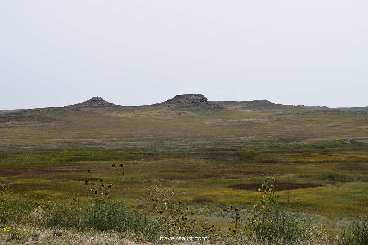 Plains views at Agate Fossil Beds National Monument in Nebraska, US