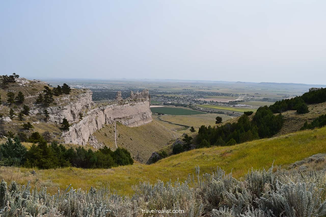 Views from South Overlook at Scotts Bluff National Monument in Nebraska, US