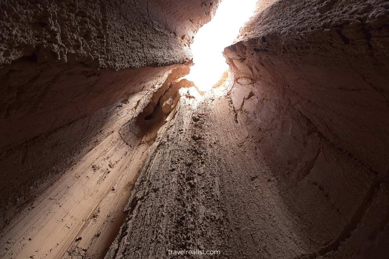 Moon Caves Slot Canyon Well in Cathedral Gorge State Park, Nevada, US