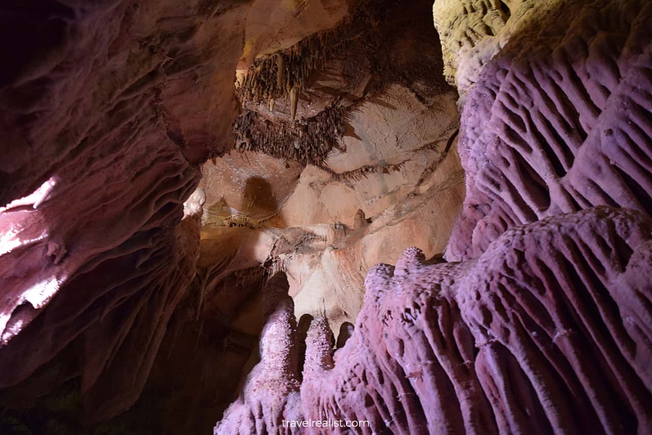 Mushroom formations in Lehman Caves of Great Basin National Park in Nevada, US