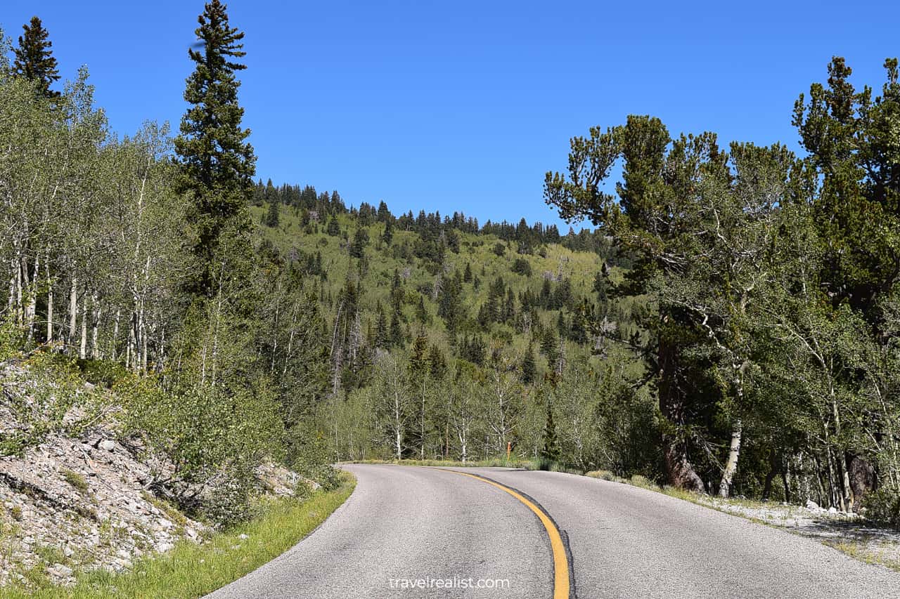 Wheeler Peak Scenic Drive in Great Basin National Park, Nevada, US