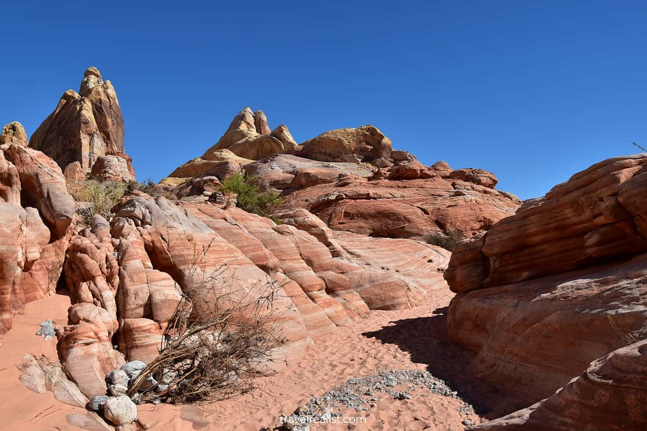 Furthest point of White Domes Loop in Valley of Fire State Park, Nevada, US