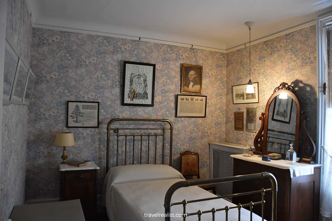 President's childhood bedroom President's living room in Home of Franklin D Roosevelt National Historic Site, New York, US