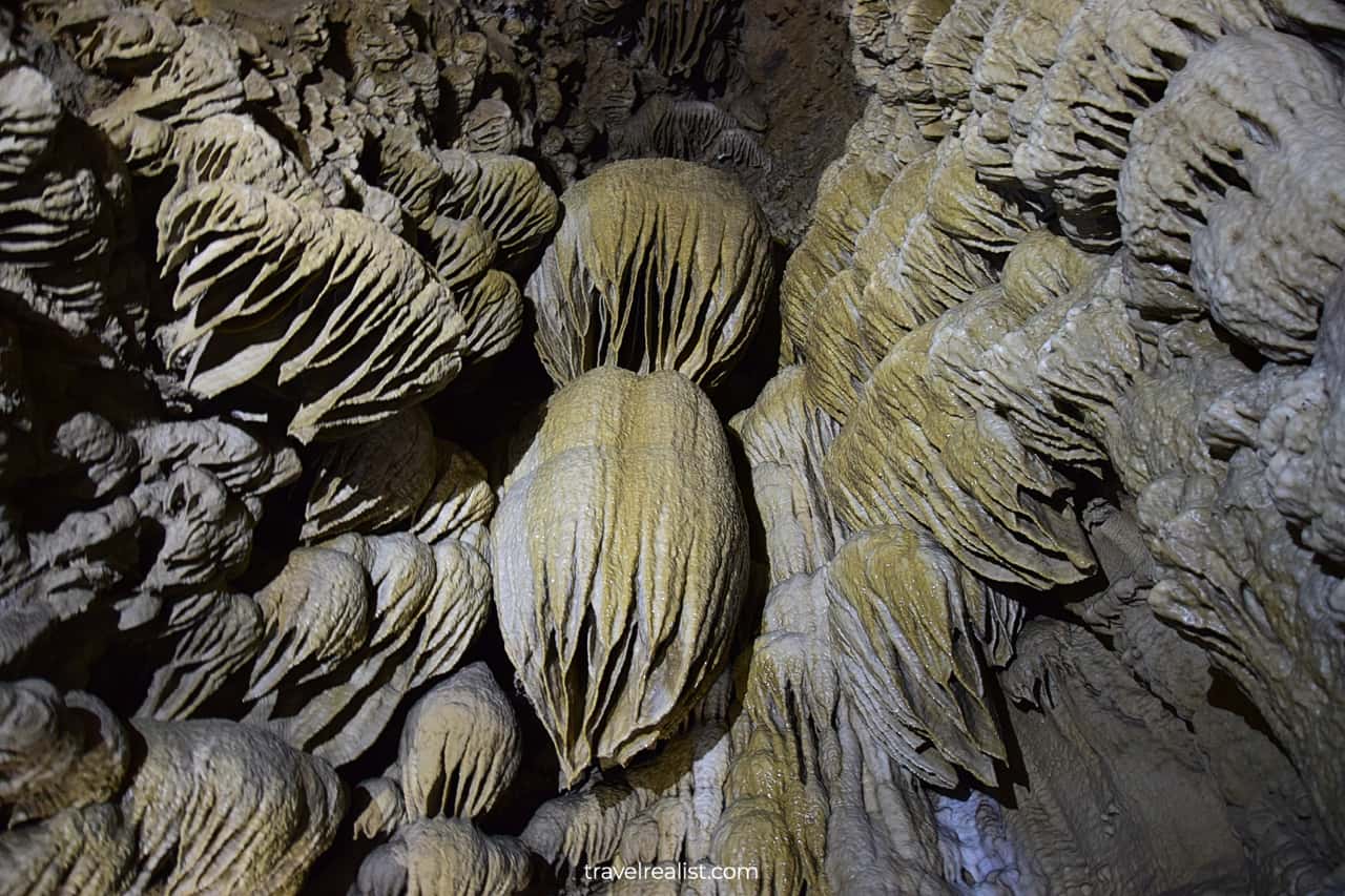 Paradise Lost flowstone in Oregon Caves National Monument, Oregon, US, third stop on Northern California and Oregon itinerary