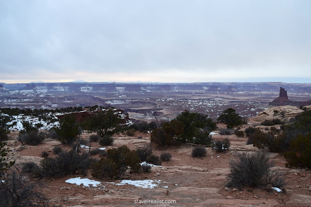 Winter in Island in the Sky Unit of Canyonlands National Park in Utah, US