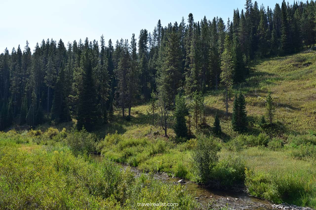 Caribou National Forest in Idaho on way to Grand Teton National Park in Wyoming, US