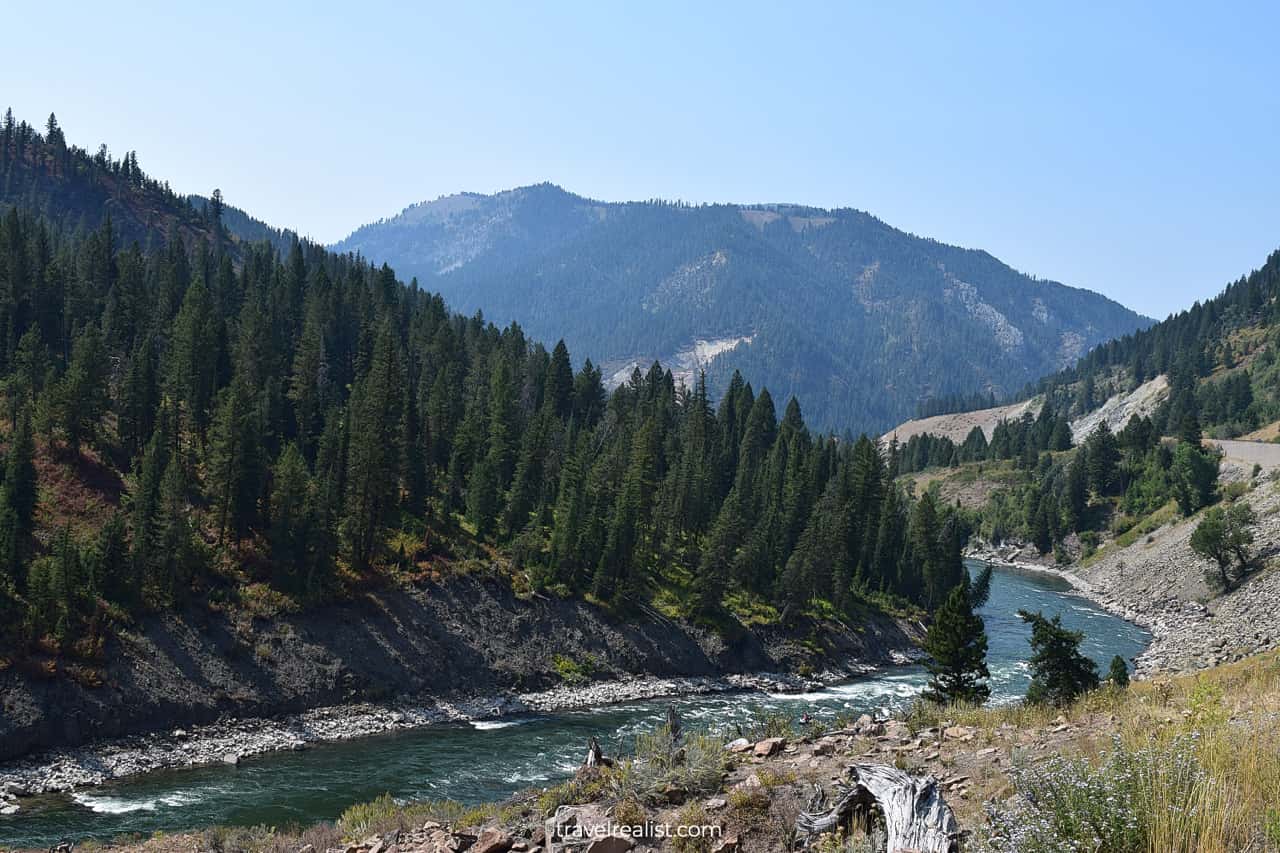 Snake River Canyon on way to Grand Teton National Park in Wyoming, US