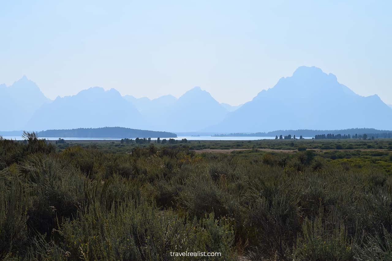 Jackson Lake views from Junction in Grand Teton National Park, Wyoming, US