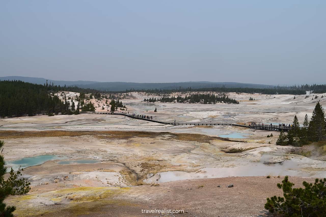 Norris Geyser Basin in Yellowstone National Park, Wyoming, US