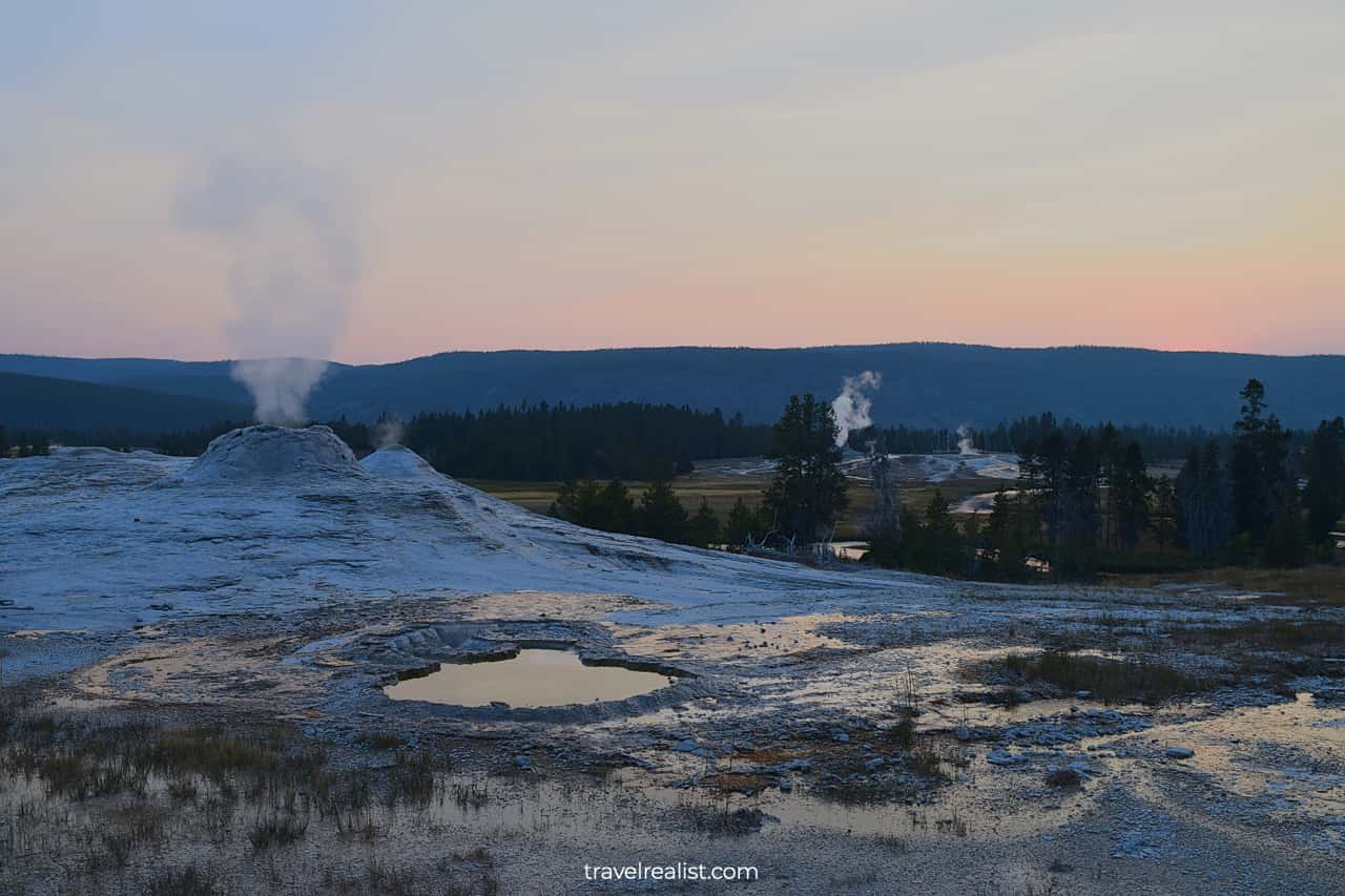Geyser Hill in Yellowstone National Park, Wyoming, US